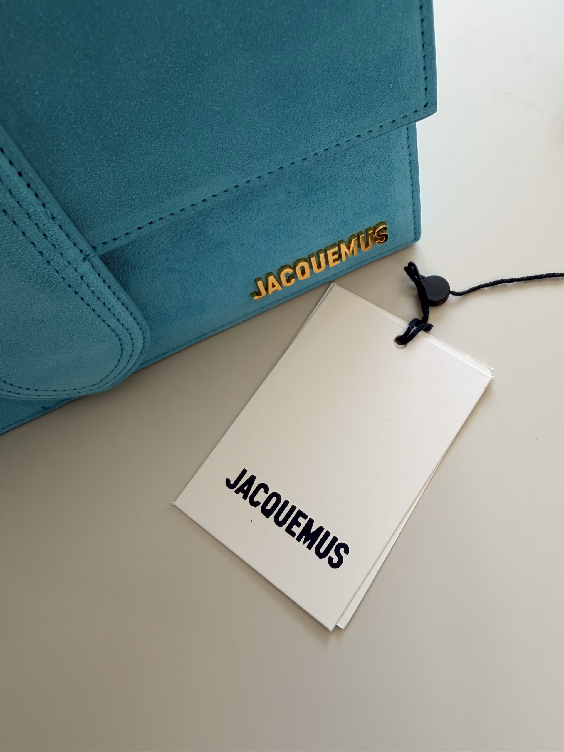 Jacquemus Le Grand Bambino Turquoise Suede - Image 8