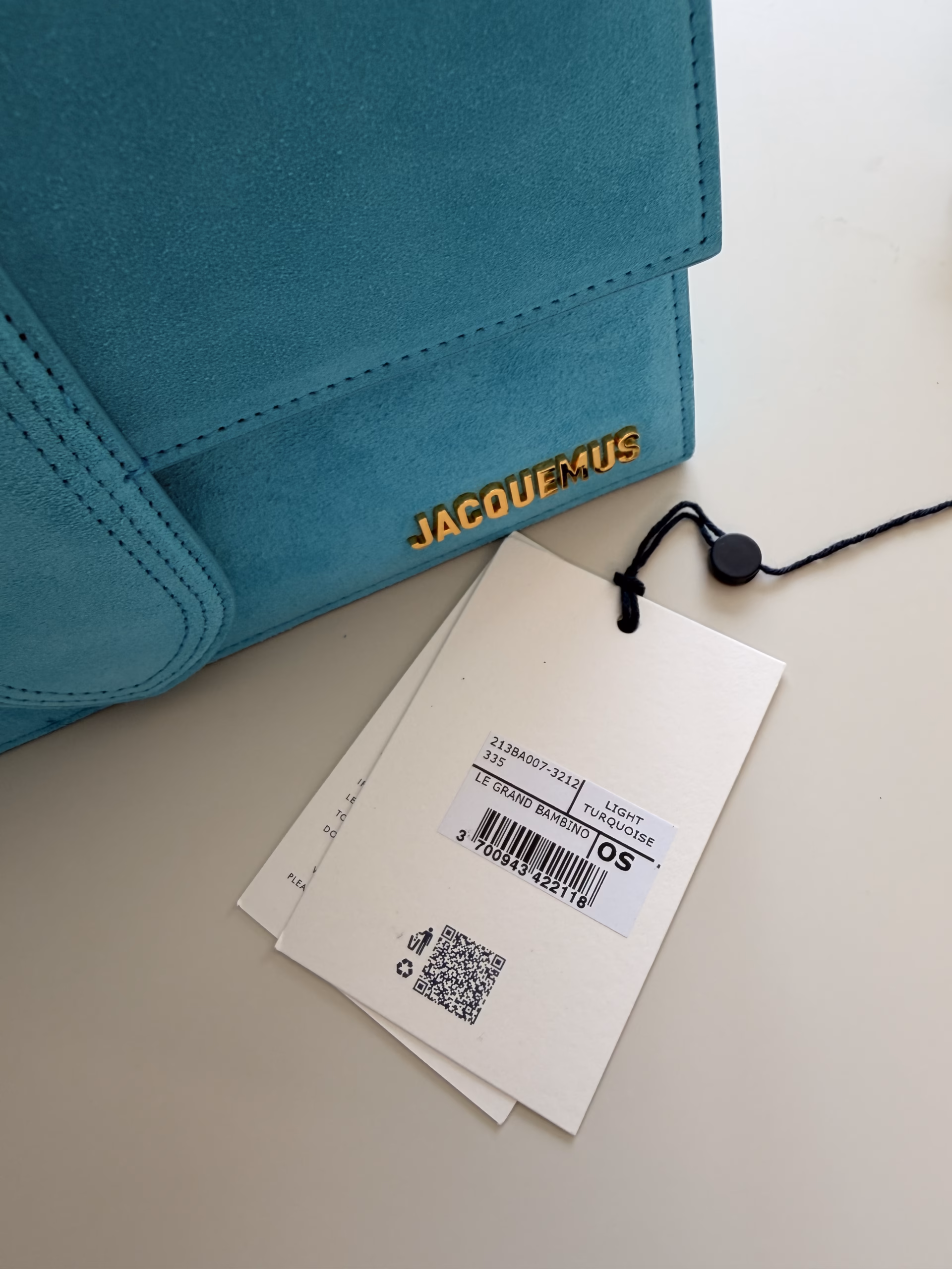 Jacquemus Le Grand Bambino Turquoise Suede - Image 9