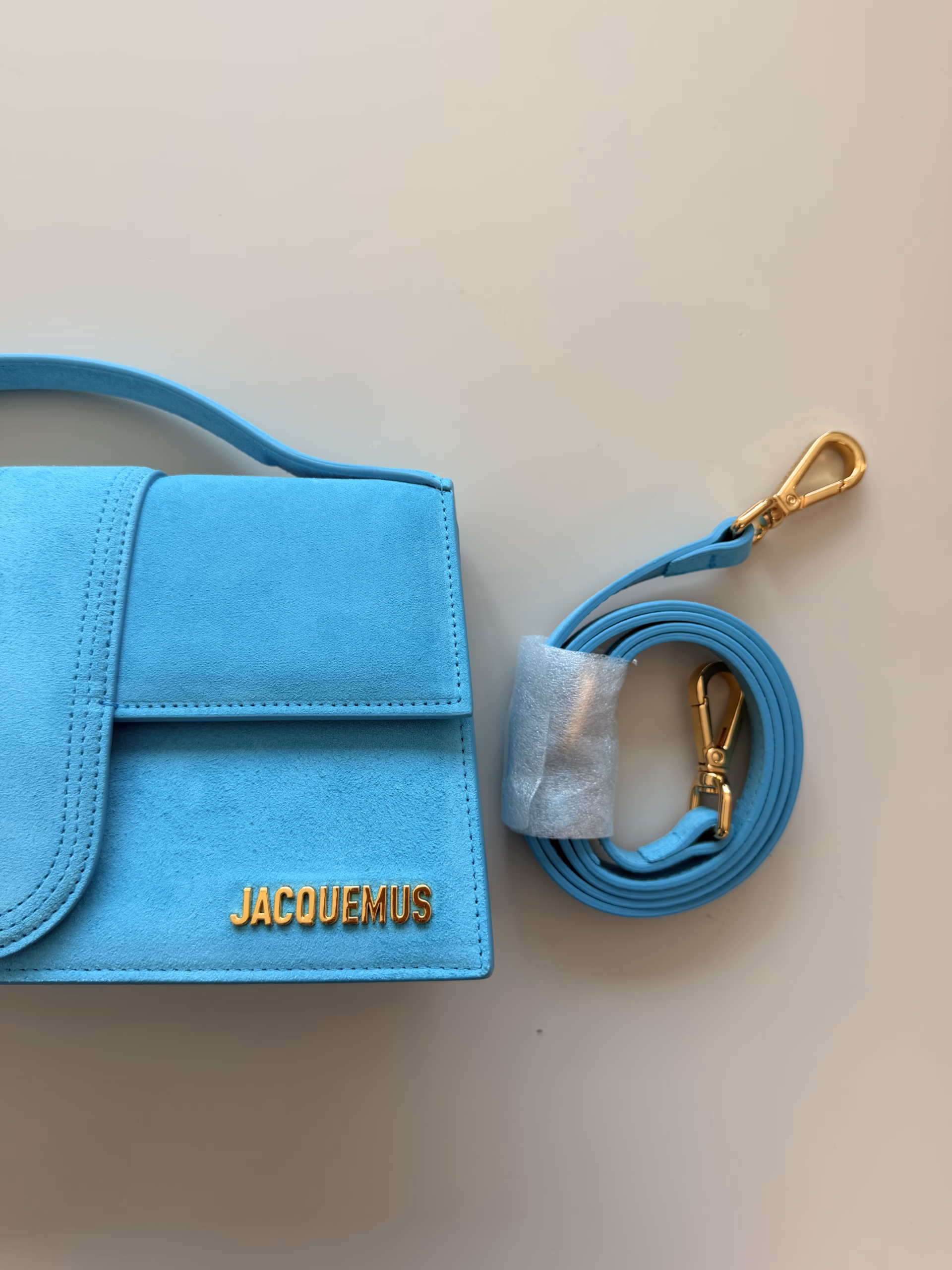 Jacquemus Le Grand Bambino Turquoise Suede - Image 4