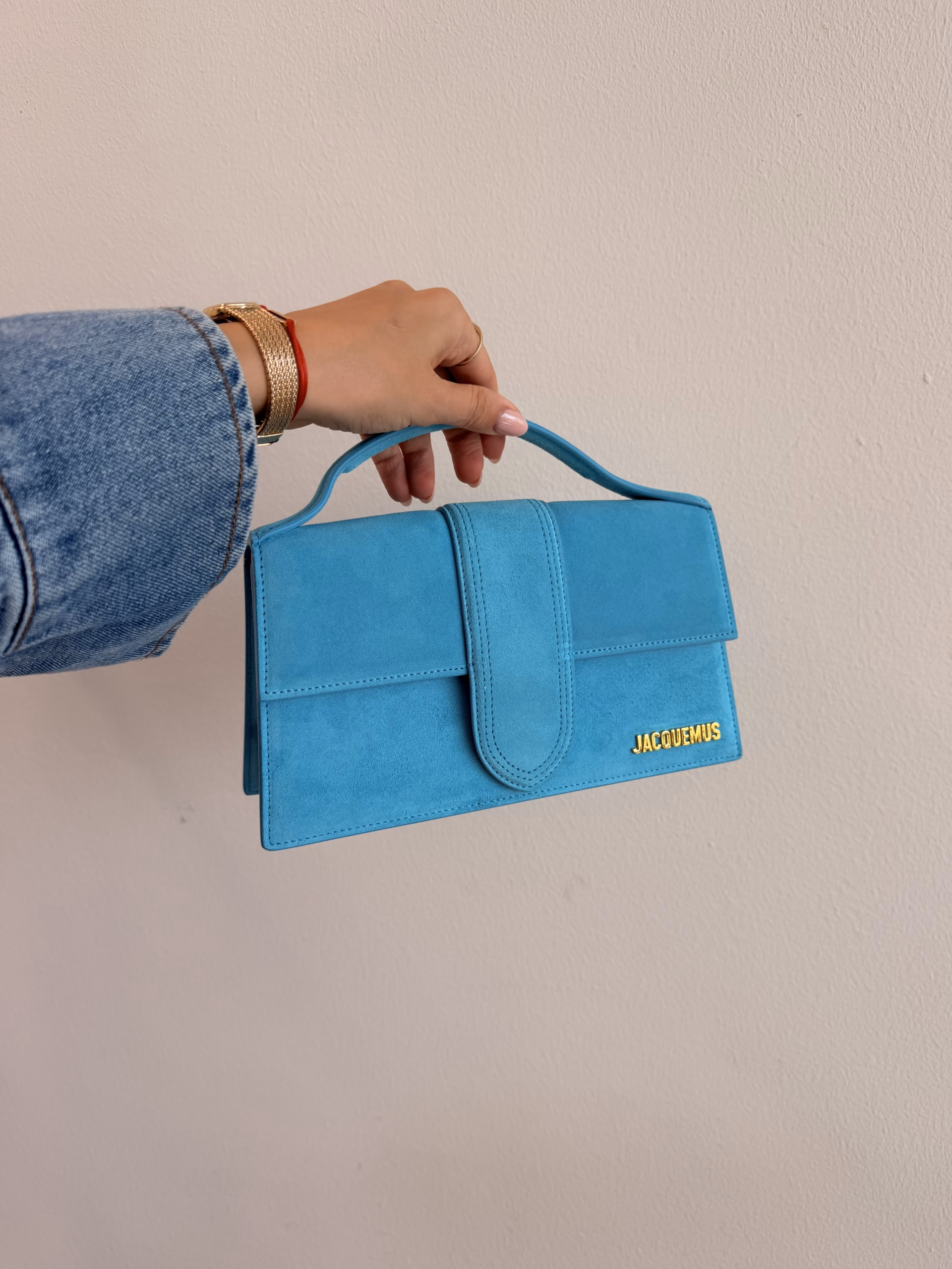 Jacquemus Le Grand Bambino Turquoise Suede - Image 2